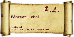 Pásztor Lehel névjegykártya